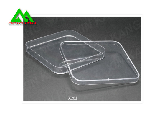China Steriele Vierkante/Ronde Beschikbare Petrischaal met Deksel Plastic Medische Rang leverancier